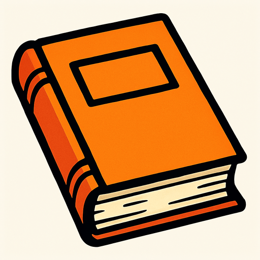 a book.
In-Game asset.  2d.  High contrast.  No shadows