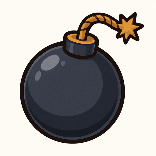 A black bomb.
In-Game asset.  No shadows