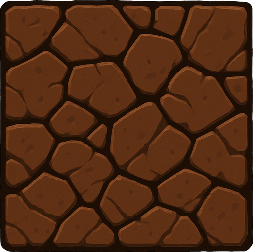 piso marron.
In-Game asset.  2d.  High contrast.  No shadows