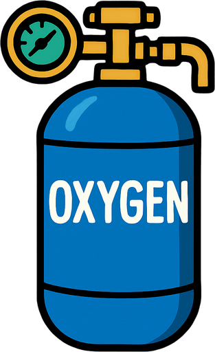 oxygen tank 2d.
In-Game asset.  2d.  High contrast.  No shadows