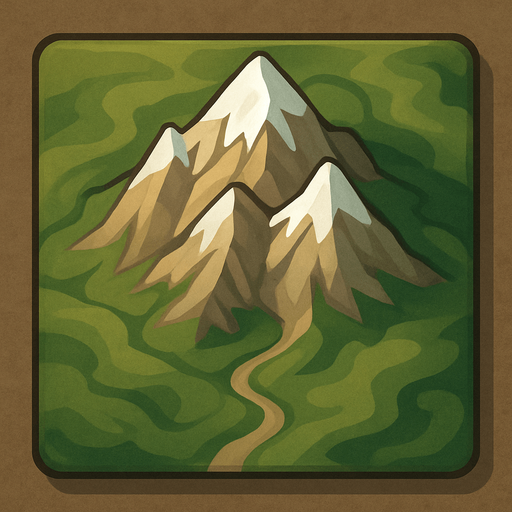 Mountain tile on top viewing.
In-Game asset.  2d