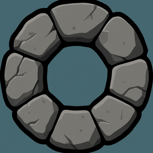 Make a circle of rocks whit a hole in the middle.