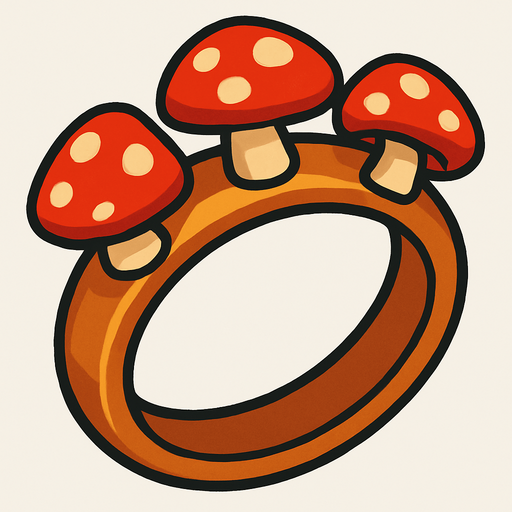 mushroomRing.
In-Game asset.  2d.  High contrast.  No shadows