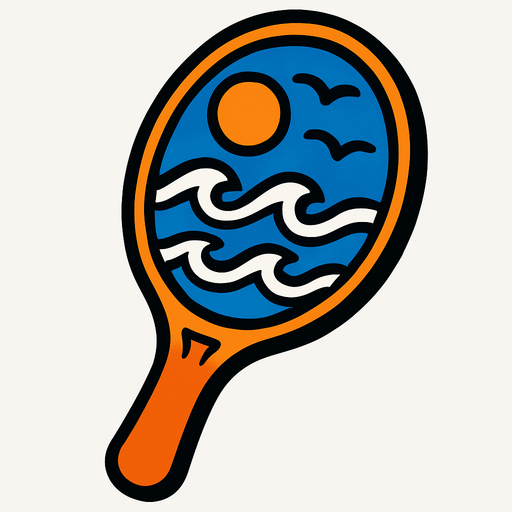 Raquette ocean.
In-Game asset.  2d.  High contrast.  No shadows