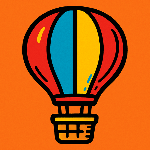 flying air balloon.
In-Game asset.  2d.  High contrast.  No shadows