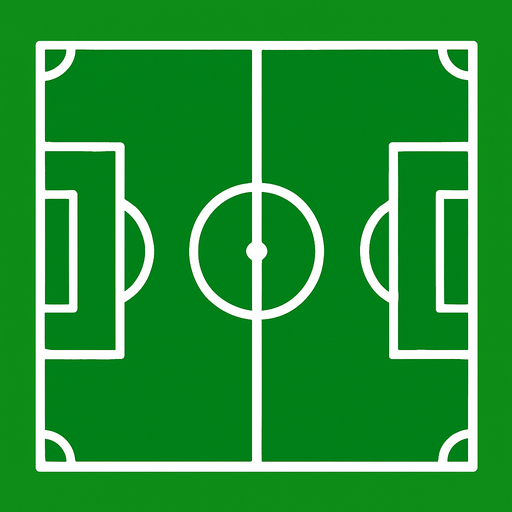 Futbol sahası.
In-Game asset.  2d.  High contrast.  No shadows