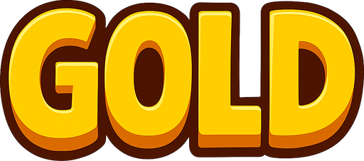 GOLD.
In-Game asset.  2d.  High contrast.  No shadows