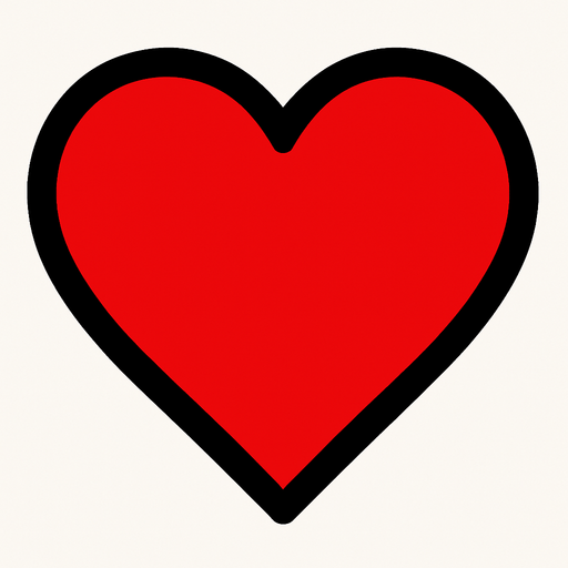 kalbi kırmızı yap.
In-Game asset.  2d.  High contrast.  No shadows. bu kalbi  kırmızı yap