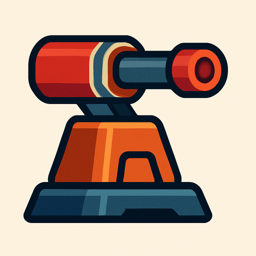 lazer kulesi küçük.
In-Game asset.  2d.  High contrast.  No shadows