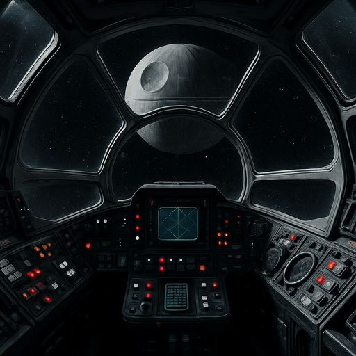 Photorealistic Dart Vader's TIE FIGHTER COCPIT INSIDE VIEW