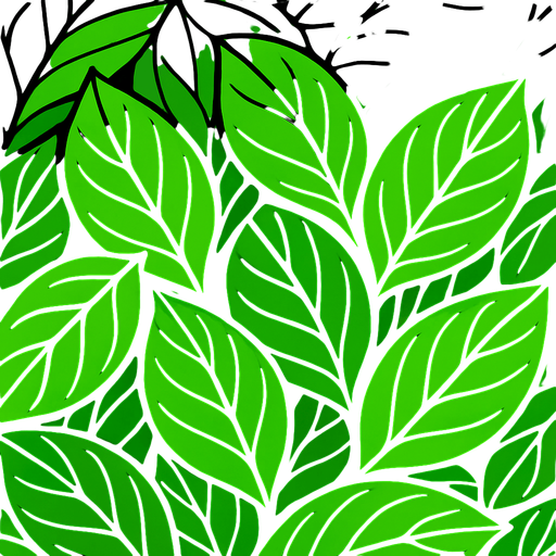 green leaf background.
In-Game asset.  2d.  High contrast.  No shadows