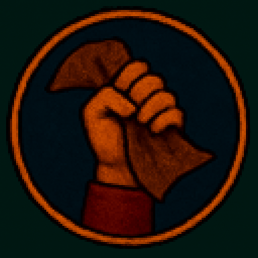 A hand with a piece of leather