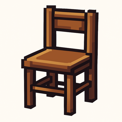 chair.
In-Game asset.  2d.  High contrast.  No shadows. pixel art