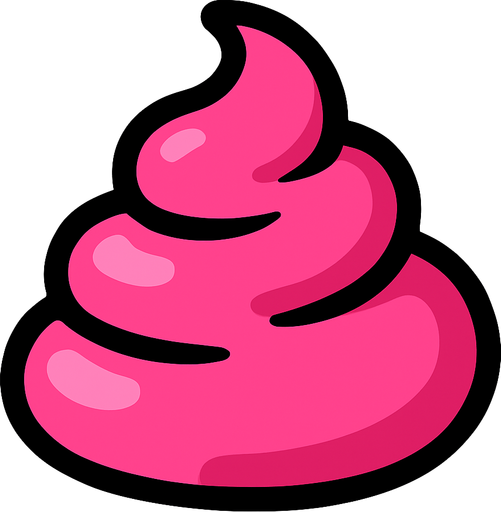 Caca rosada.
In-Game asset.  2d.  High contrast.  No shadows