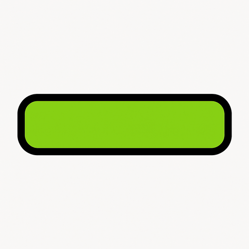 yeşil bar.
In-Game asset.  2d.  High contrast.  No shadows