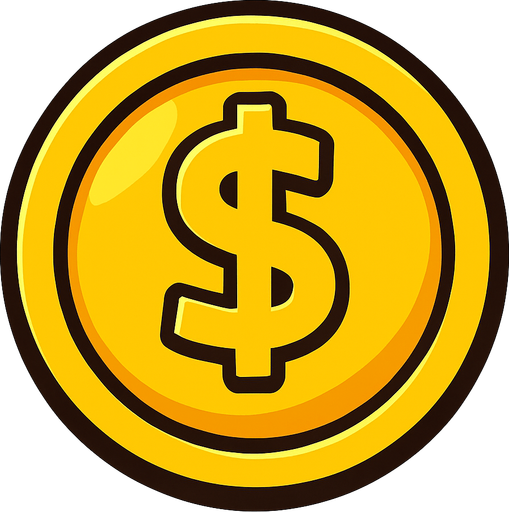 Coin.
In-Game asset.  2d.  High contrast.  No shadows