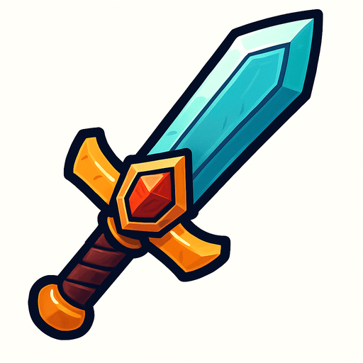 Sword.
In-Game asset.  2d.  High contrast.  No shadows