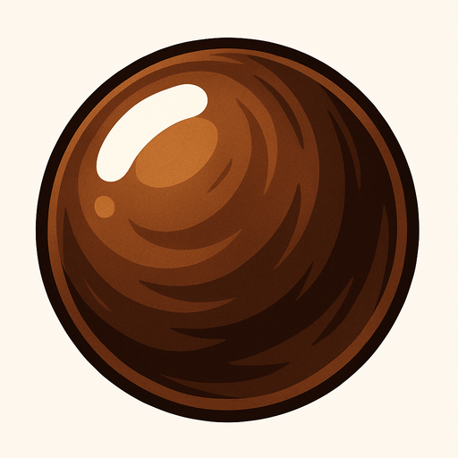 Kahverengi bilye.
In-Game asset.  2d.  High contrast.  No shadows