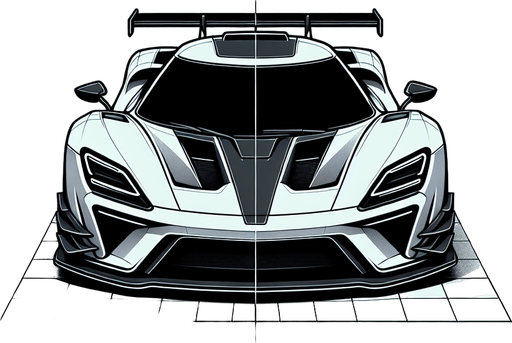 FERRARI.
Single Game Texture. In-Game asset. 2d. Blank background. High contrast. No shadows.