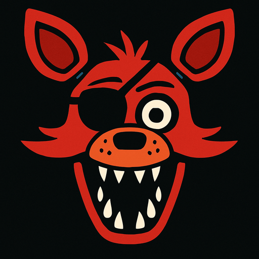 foxy head.
In-Game asset.  2d.  High contrast.  No shadows