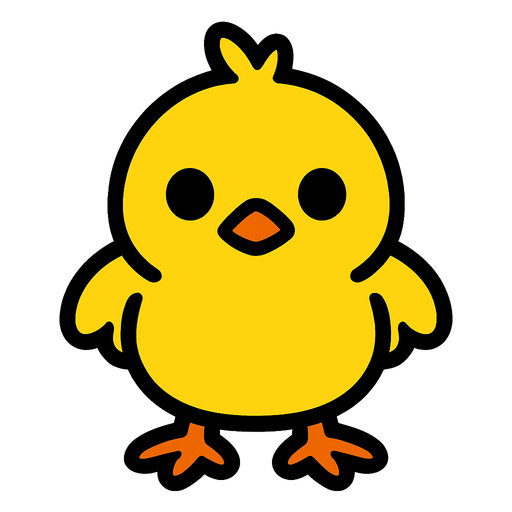 chick.
In-Game asset.  2d.  High contrast.  No shadows