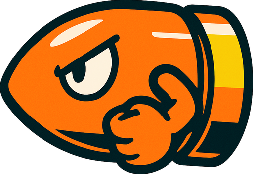 bullet enemy.
In-Game asset.  2d.  High contrast.  No shadows