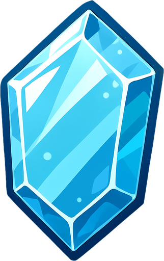 Льдинка как стеклышко.
In-Game asset.  2d.  High contrast.  No shadows