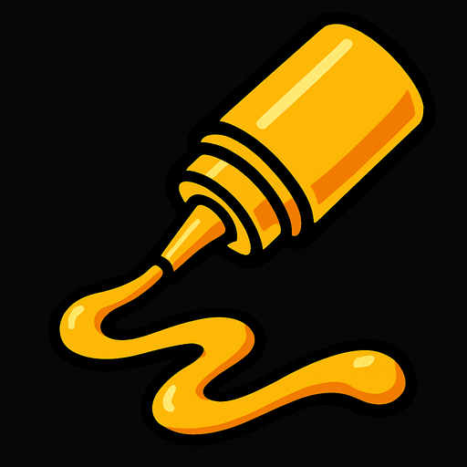squirt mustard.
In-Game asset.  2d.  High contrast.  No shadows