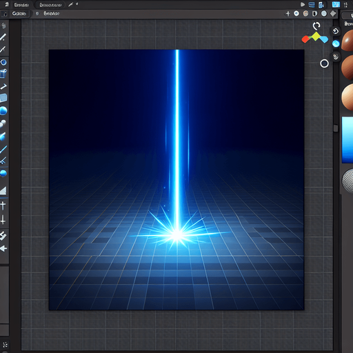 Single Game Texture. In-Game asset. 2d. A blue laser beam going straight from bottom to top.
Single Game Texture. In-Game asset. 2d. Blank background. High contrast. No shadows.