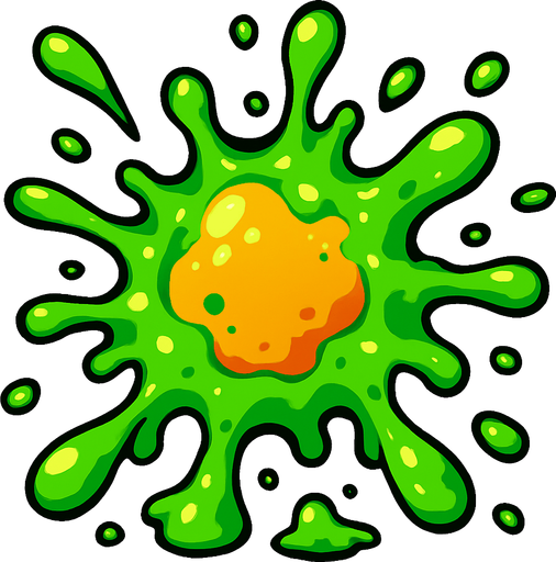 slime explosion.
In-Game asset.  2d.  High contrast.  No shadows