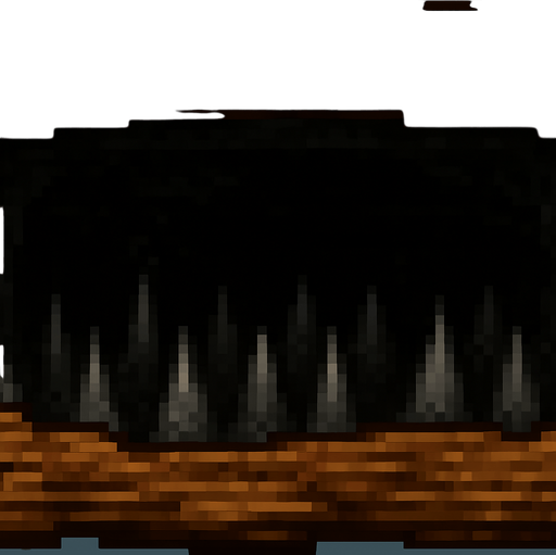 instead of grass add a whole with spikes at the bottom of it, keep it in 16 bit style