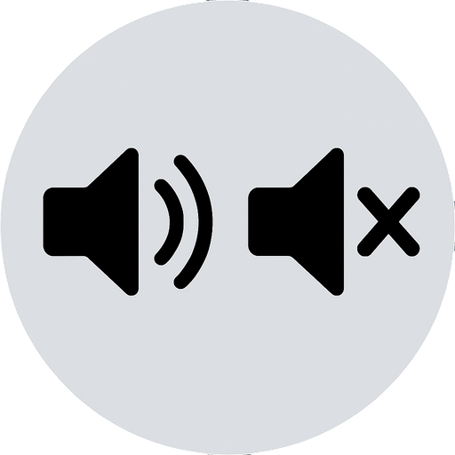 sound on and sound off icons