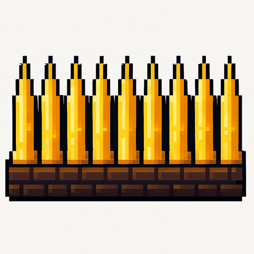 pared de pinchos berticales de pixeles.
In-Game asset.  2d.  High contrast.  No shadows
