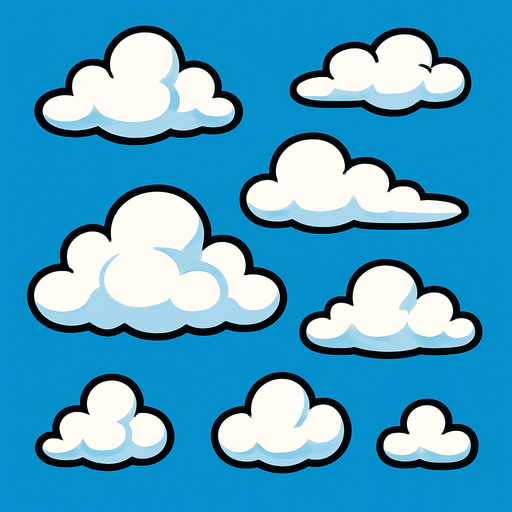 make clouds.
In-Game asset.  High contrast.  No shadows