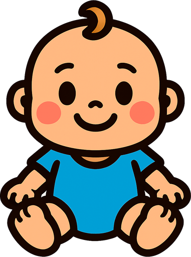 baby.
In-Game asset.  2d.  High contrast.  No shadows