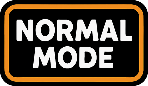 Normal Mode button.
In-Game asset.  2d.  High contrast.  No shadows
