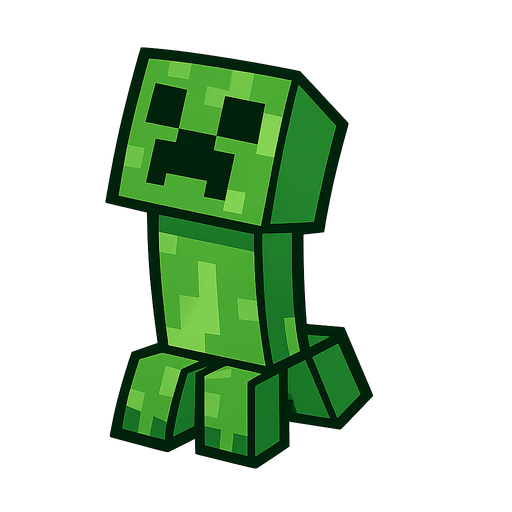 make very well known minecraft memes. single character. no writing..
In-Game asset.  2d.  High contrast.  No shadows
