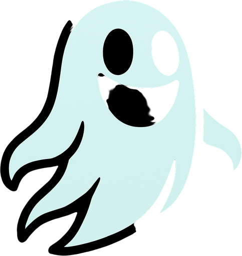 Ghost.
In-Game asset.  2d.  High contrast.  No shadows