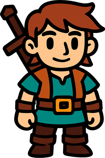 Npc.
In-Game asset.  2d.  High contrast.  No shadows