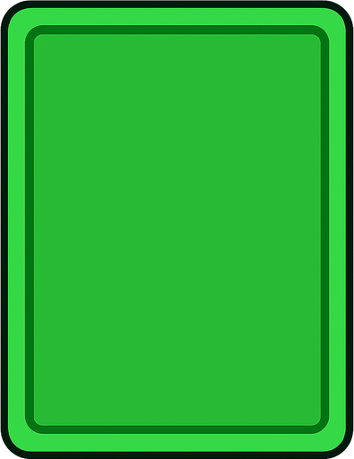 2D. Survivor.io game style skill card. No text written on it. No symbols on it. Just the blank card. Green..
In-Game asset.  2d.  High contrast.  No shadows