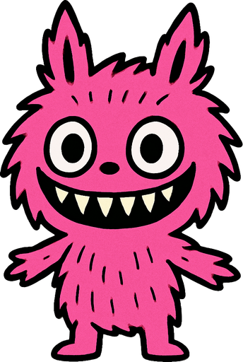 Pink labubu.
In-Game asset.  2d.  High contrast.  No shadows