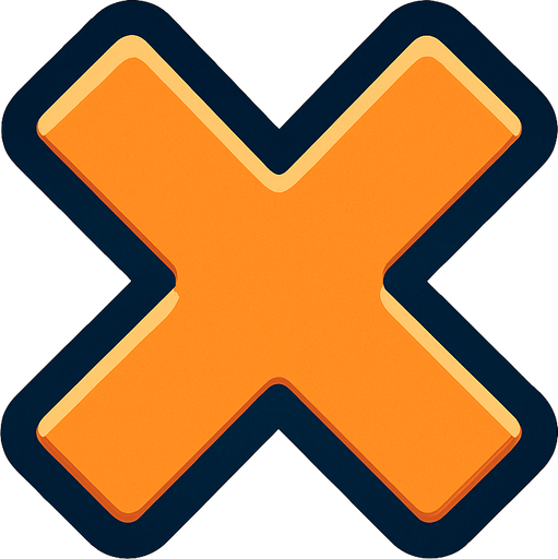 Крестик для закрытия окна.
In-Game asset.  2d.  High contrast.  No shadows