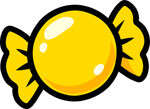 candy yellow.
In-Game asset.  2d.  High contrast.  No shadows