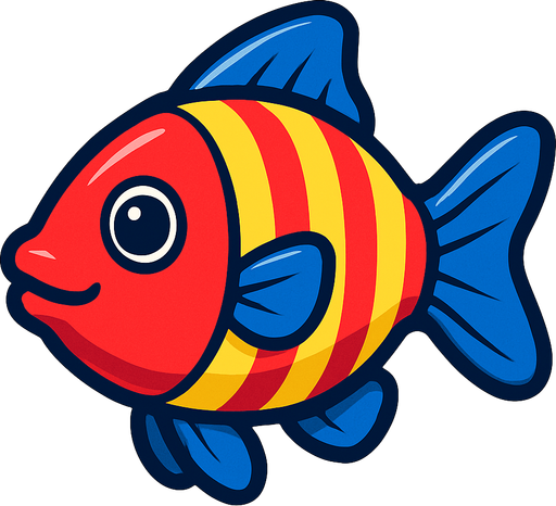 plasticFish.
In-Game asset.  2d.  High contrast.  No shadows