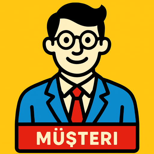 Müşteri.
In-Game asset.  2d.  High contrast.  No shadows