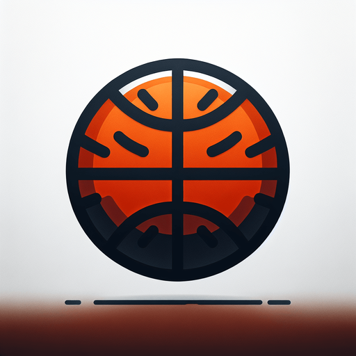 turuncu bi top etrafında siyah  dairesini taömlıyen basketboll topu.
Single Game Texture. In-Game asset. 2d. Blank background. High contrast. No shadows.