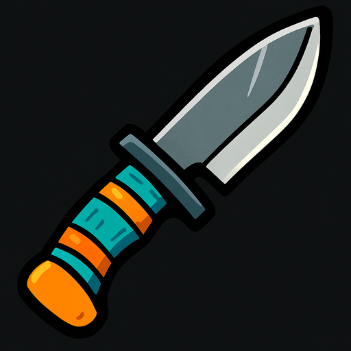 knife.
In-Game asset.  2d.  High contrast.  No shadows