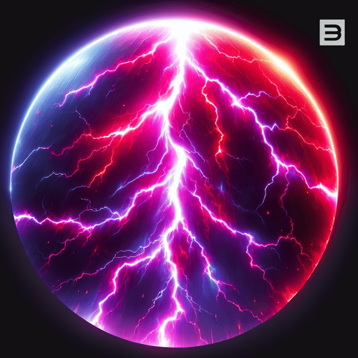 lightning.
Single Game Texture. In-Game asset. 2d. Blank background. High contrast. No shadows.