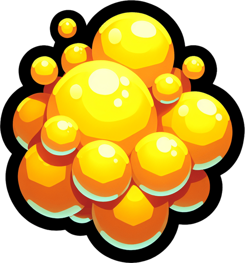 balon sarı.
Single Game Texture.  In-Game asset.  2d.  Blank background.  High contrast.  No shadows