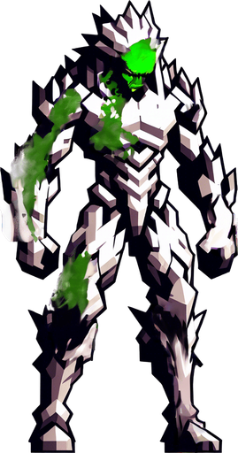 Make his body look destroyed, also make it cover with some green liquid
